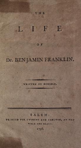 The Autobiography of Benjamin Franklin cover