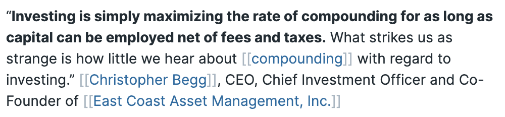 The paper's opening focus on compounding — a system that lets you stay in the game
