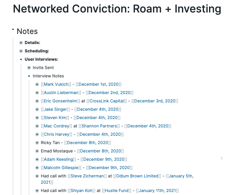 Interviewing 30+ investors for the Networked Conviction piece